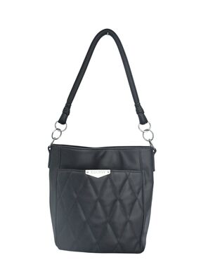 Koltov Black Quilted Shoulder Bag
